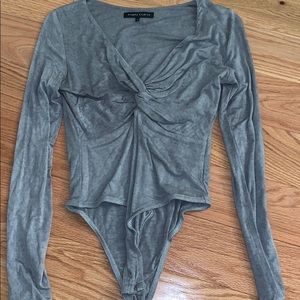 Gray tie bodysuit!